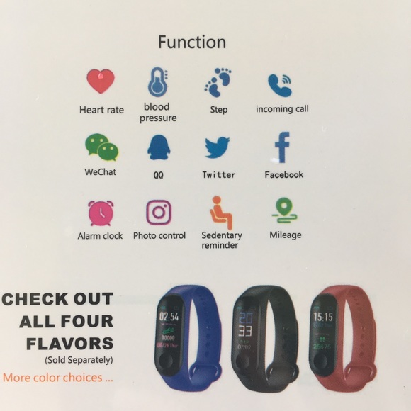 💥‼️SALE‼️💥Red M3 Yoho Sports Smart health Watch - Picture 5 of 6